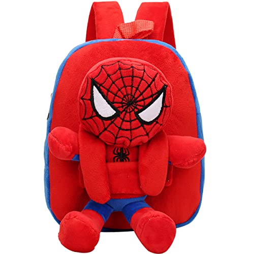 simyron Spiderman Sac à Dos Peluche Sac à Dos Spiderman, Enfants Spiderman Sac à Dos pour Bebe Maternelle Fille Garcon Enfant Voyage Loisir pour Bébé Fille Garçon 1-3 Ans-Spiderman