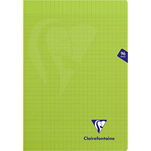 Clairefontaine 353161C Un Cahier Agrafé Mimesys Vert - A4 21x29,7 cm 96 Pages Grands Carreaux Papier Clairefontaine Blanc 90 g - Couverture Polypro